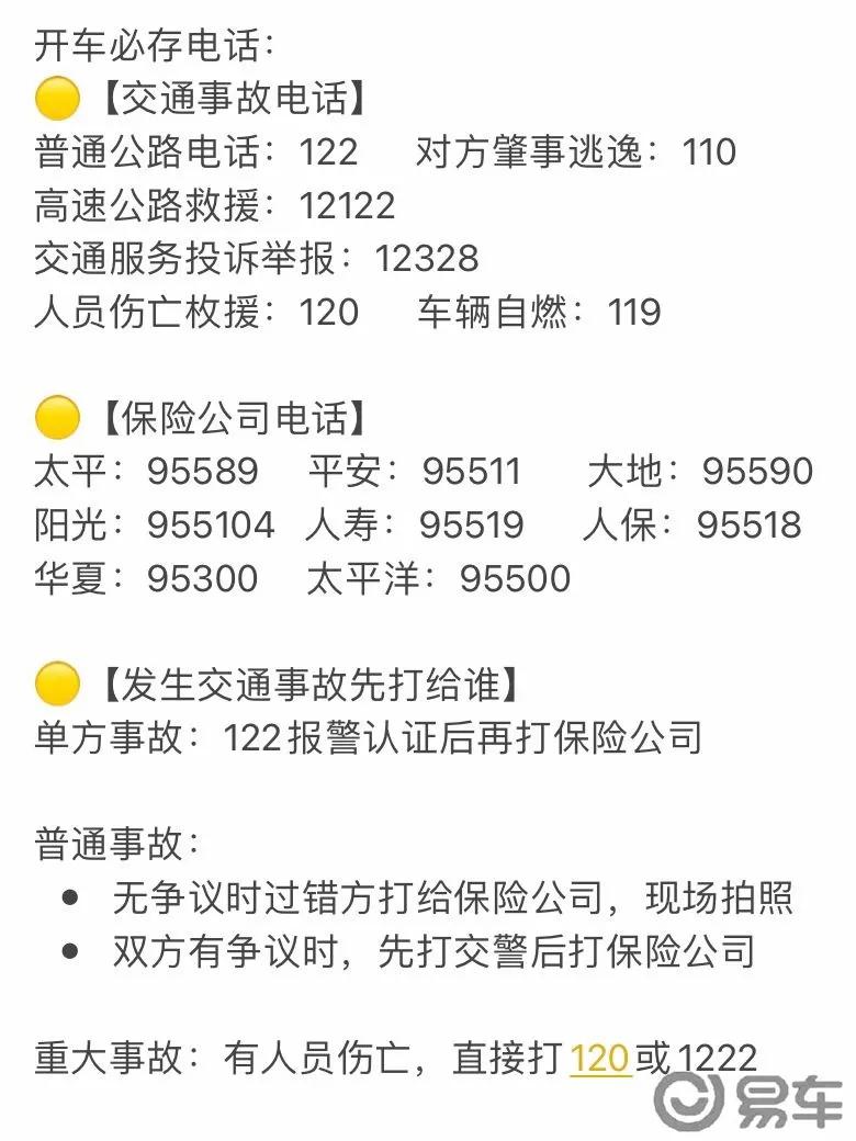 什么情况打哪些电话。


你一定要记得的这些!