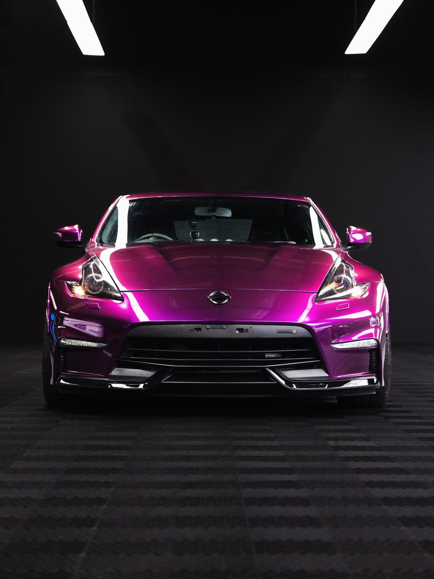 日产370Z Nismo 贴膜，全车改色为 Teckwrap 激情紫，超酷！..
