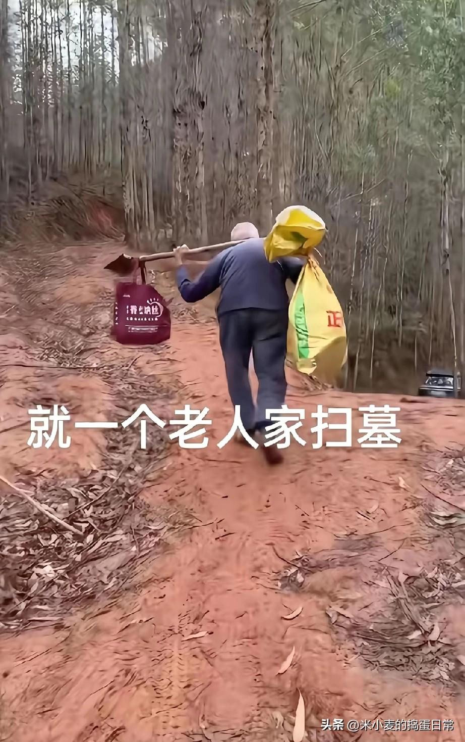 一定要生男孩的答案在这里!
看到这个，鼻子一下子就酸了：白发老人扛着锄头，背着沉