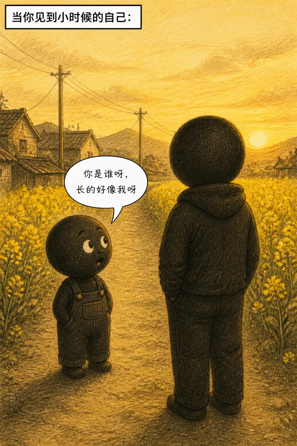 当你见到小时候的自己，你会对他说什么？