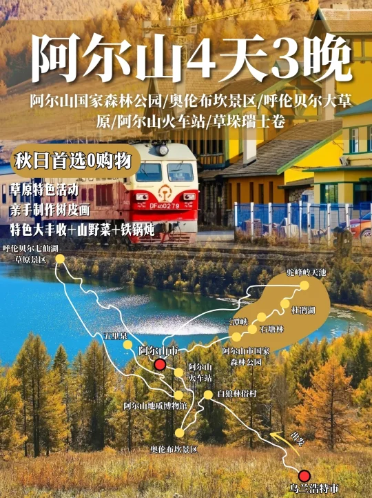 一年仅20天的秋日童话|阿尔山4日游攻略🍁