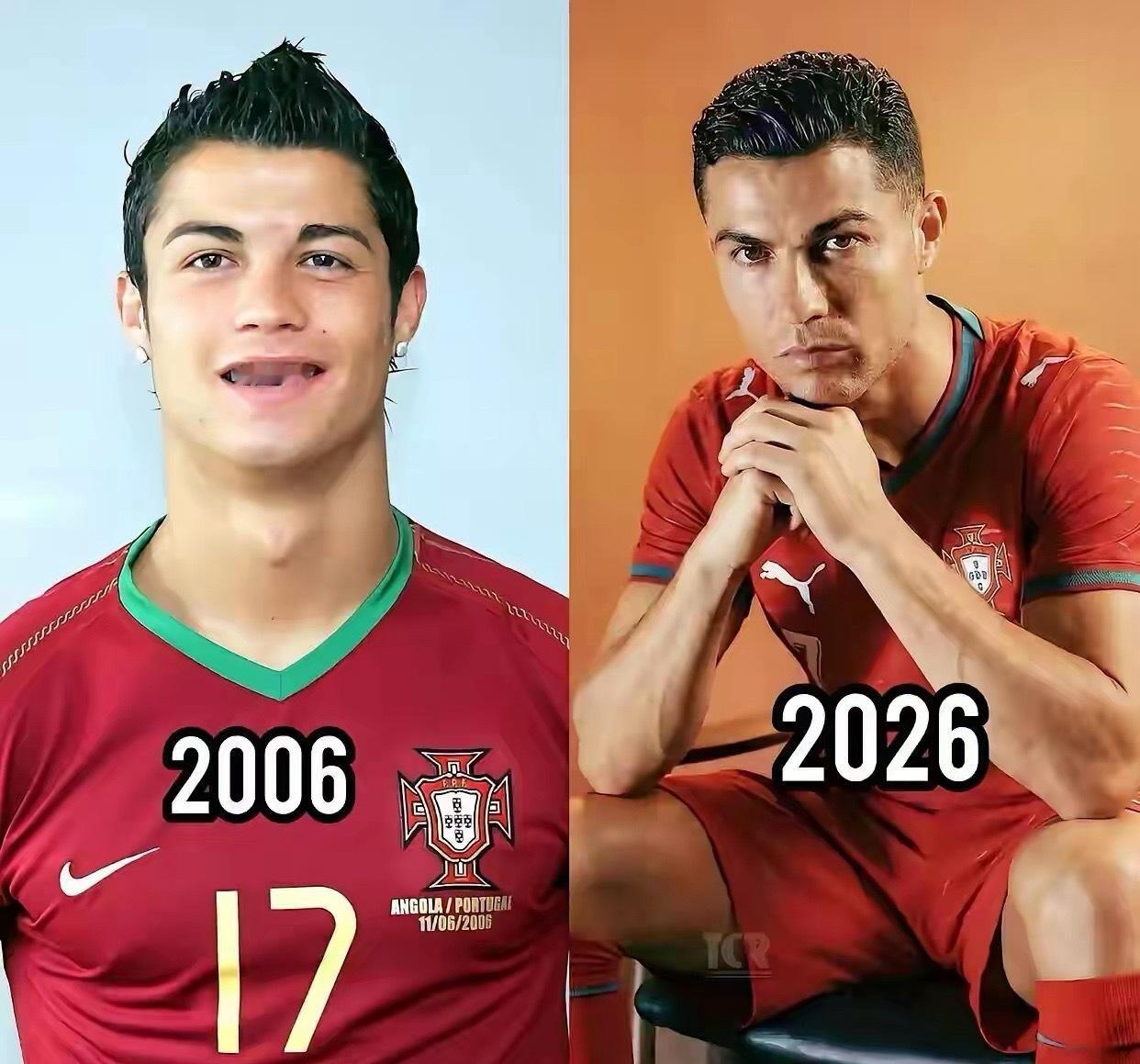 球王C罗20年的对比 