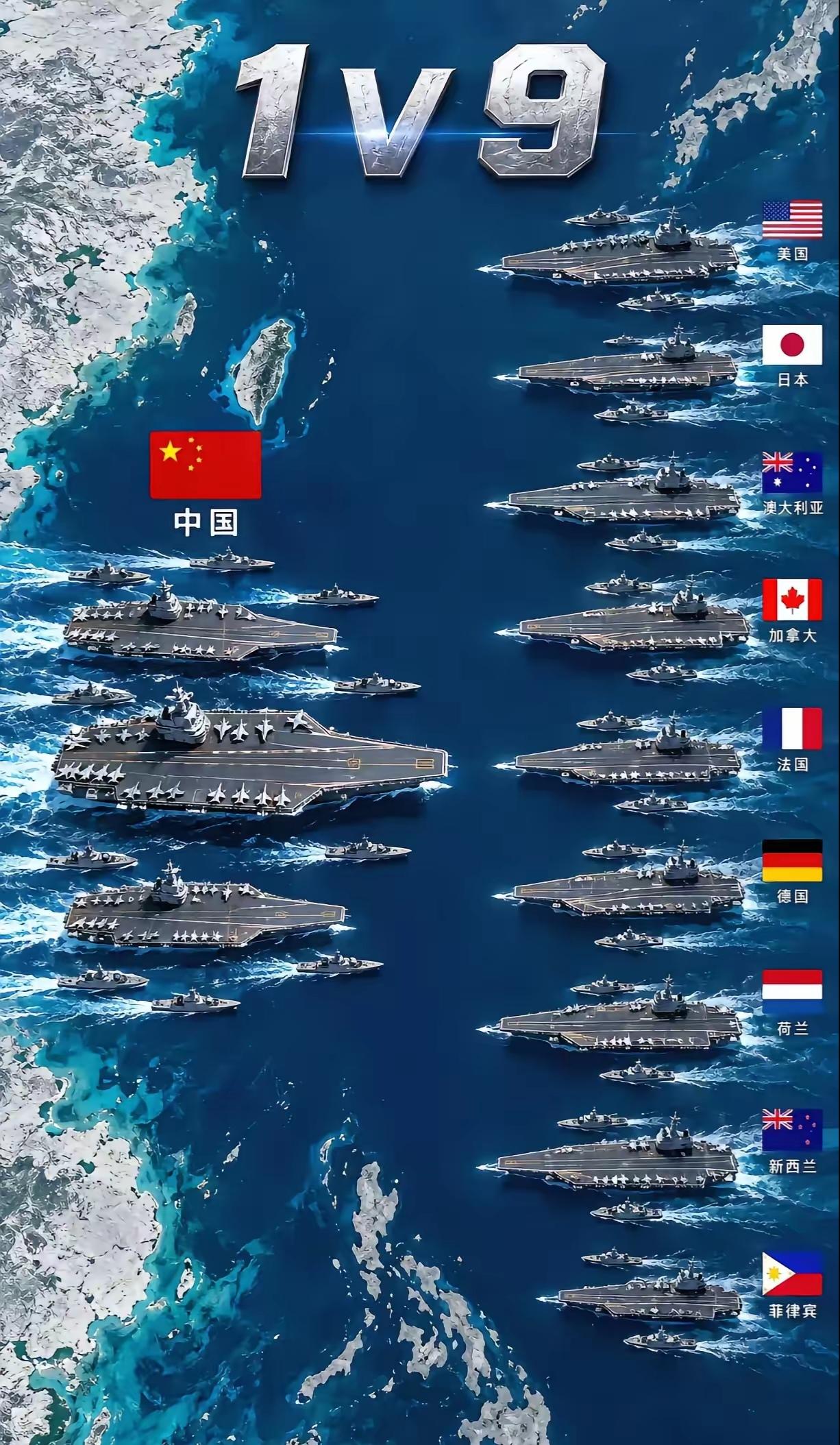 九国联军来了
美军1.2万人，日本自卫队4.5万人，澳大利亚、加拿大、法国、德国