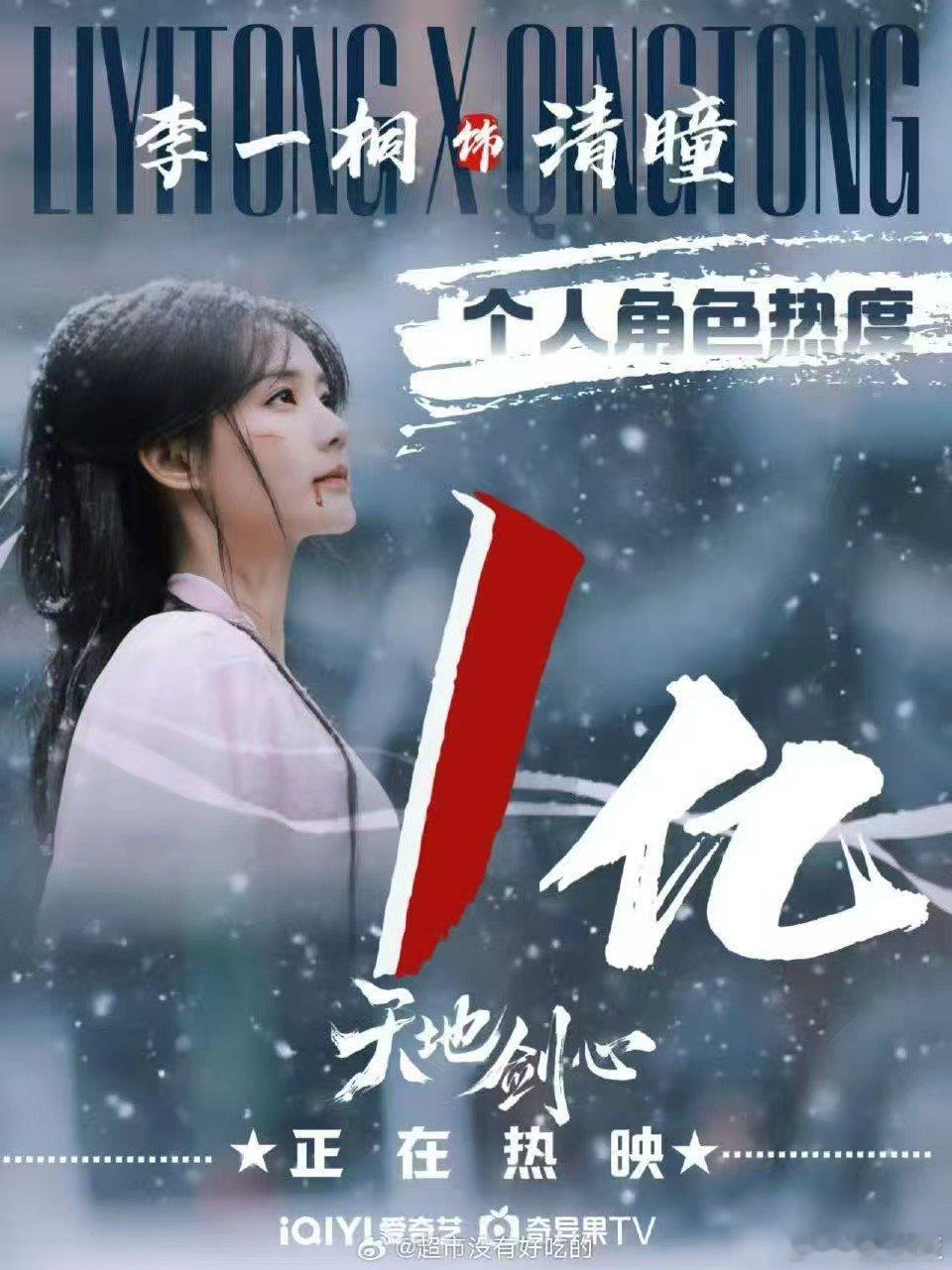 李一桐天地剑心角色热度破亿李一桐清瞳热度破亿李一桐清瞳热度破亿，好耶，[抱一抱]