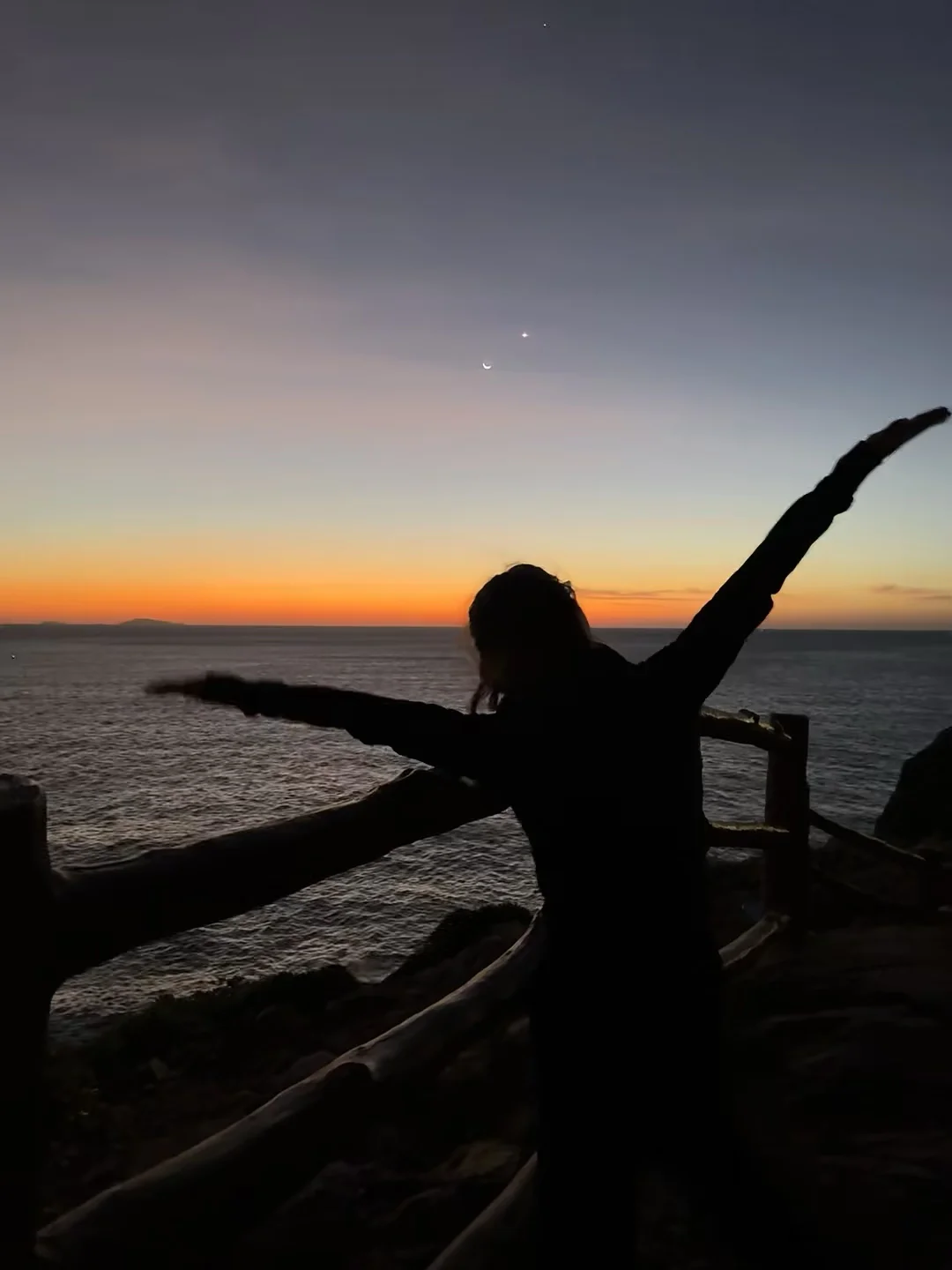 夕阳、海、星、人……海景厅🌅