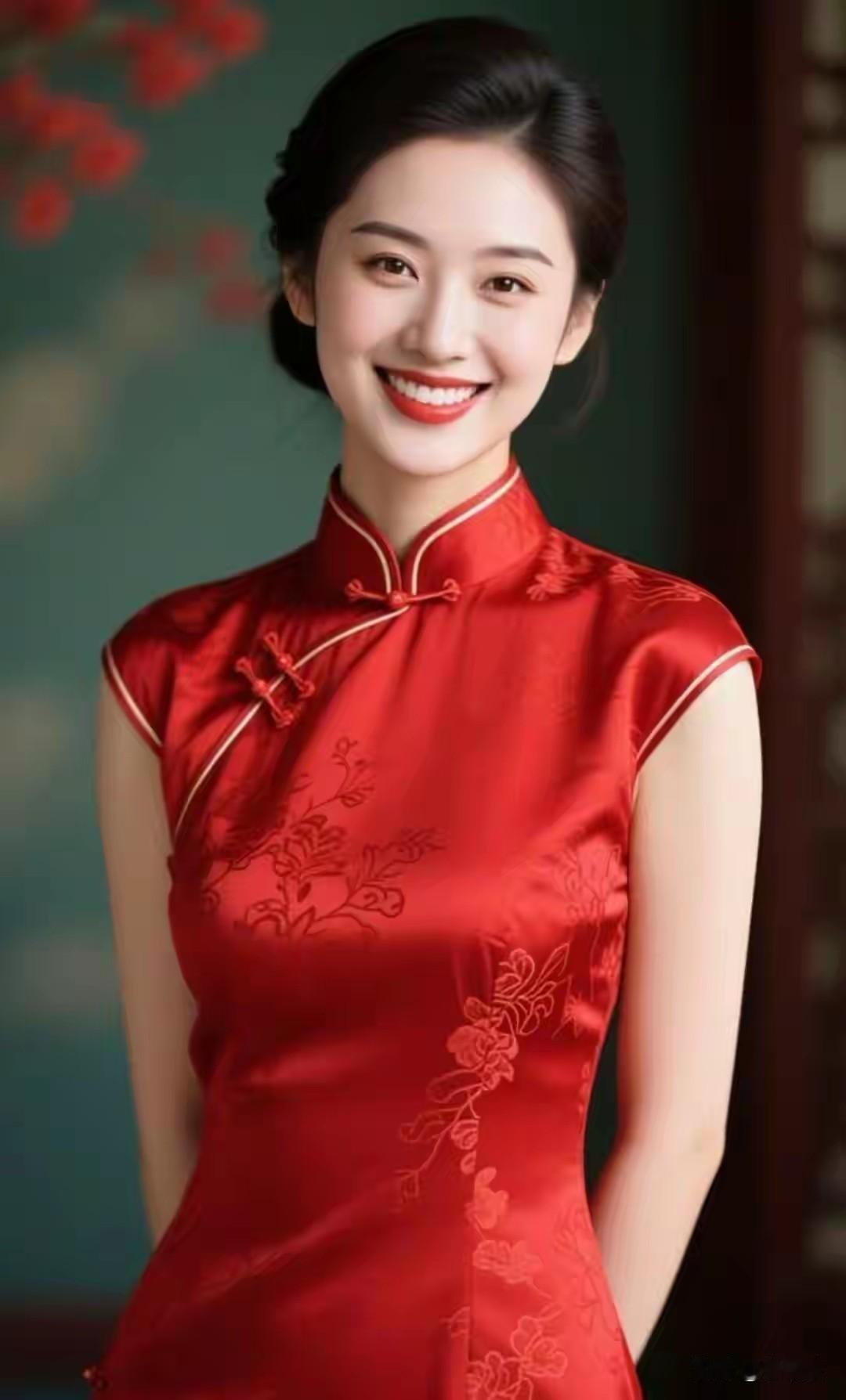 绰约风姿发至腰，
明眸皓齿态含娇。
眉如远岫齿如银，
闭月羞花更妖娆。