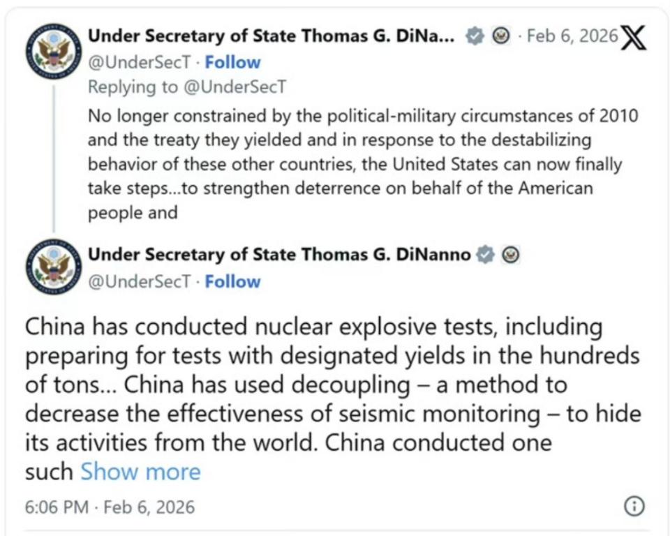 在日内瓦裁军会议上，美国的迪纳诺大放厥词道，在2020年6月的冲突之后，咱们进行