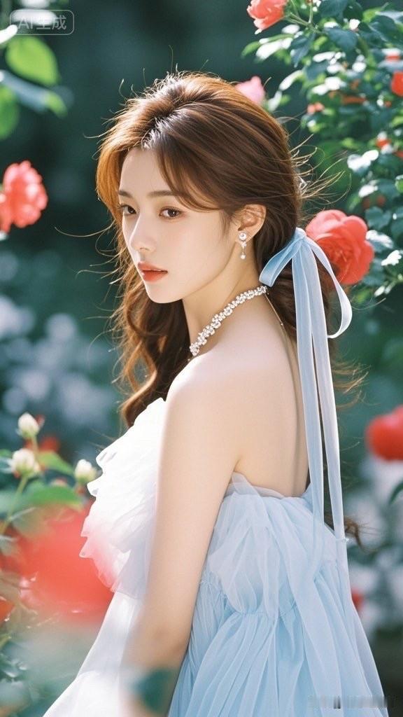 梦幻少女，紫色花海中的优雅公主