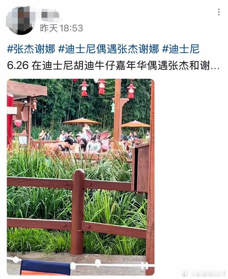 张杰谢娜携女儿同游迪士尼，4岁小咘芽坐爸爸肩上看演出曝光正脸！！！ ​​​