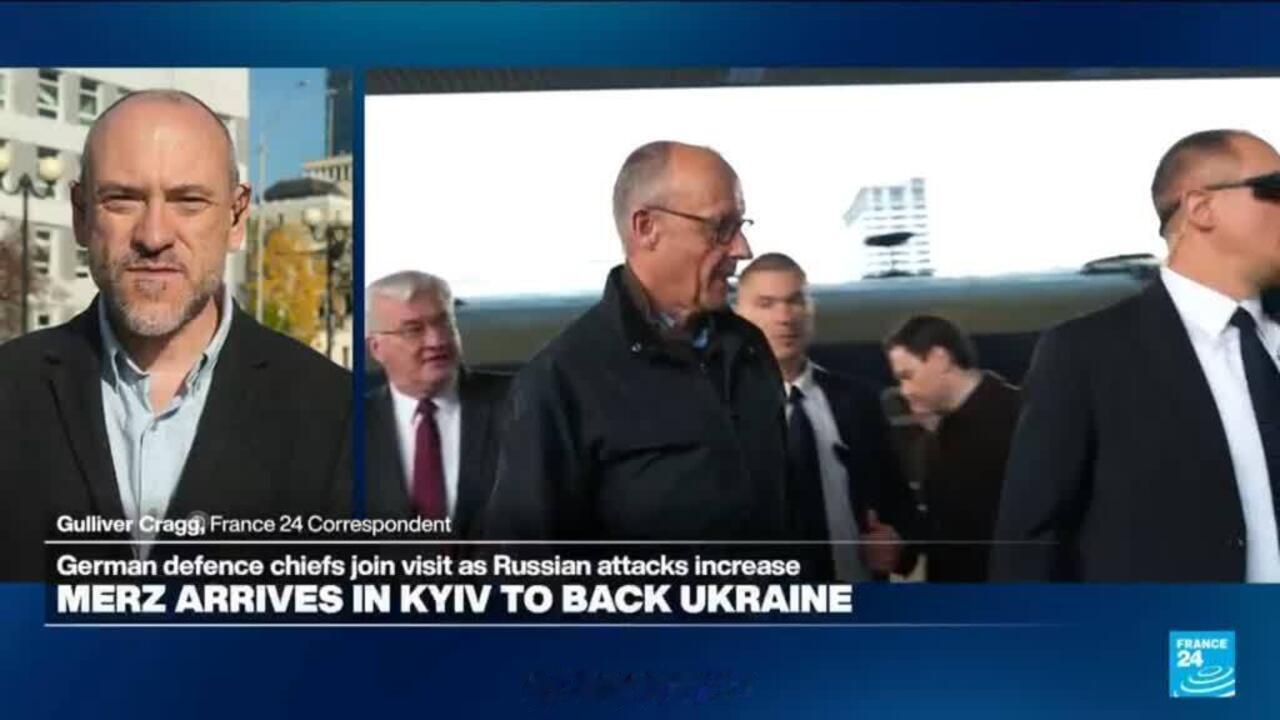 🇩🇪🇺🇦德国总理弗里德里希·默茨周日在未事先宣布的情况下抵达基辅，以显示