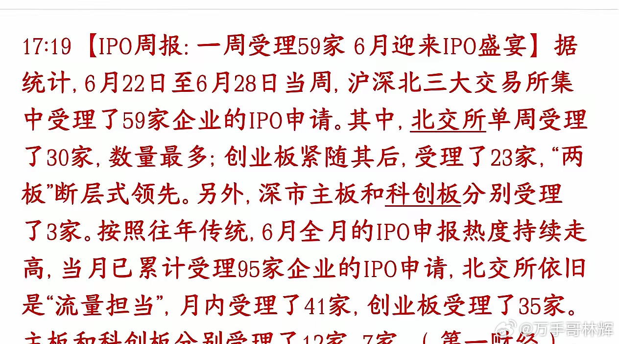 本来现在A股行情就弱，结果一周就有59家排队IPO这周有59家公司扎堆提交上市申
