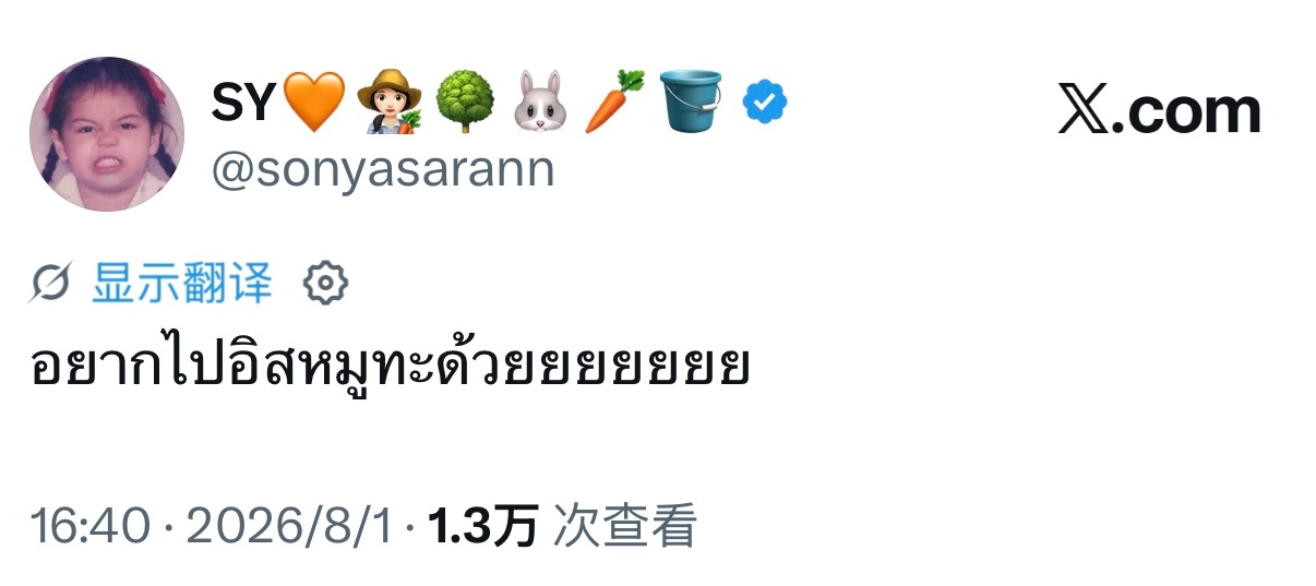 🐰：好想也去吃泰式烤肉火锅啊啊啊啊啊 