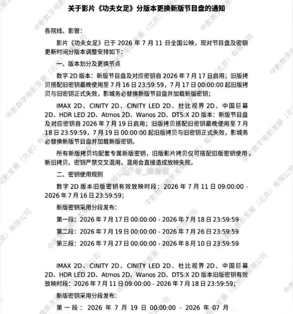 电影上映5天，突然通知全国影院换新片源？
别扯什么防盗版了，这根本就是“在线打补