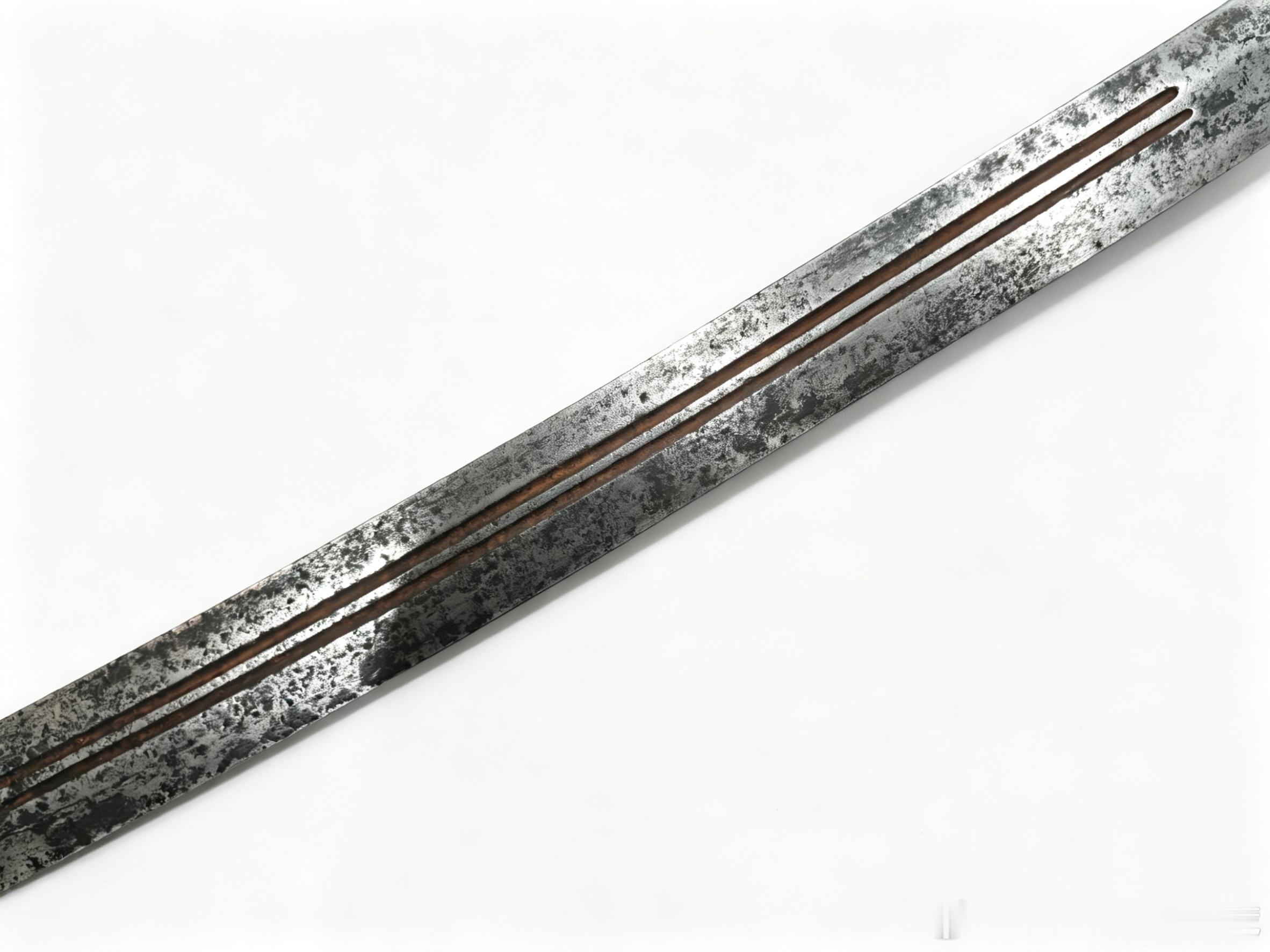 兵器影像刀剑收藏 陈大刀的刀之二          传承有序的铜镂空全装，刀身阴