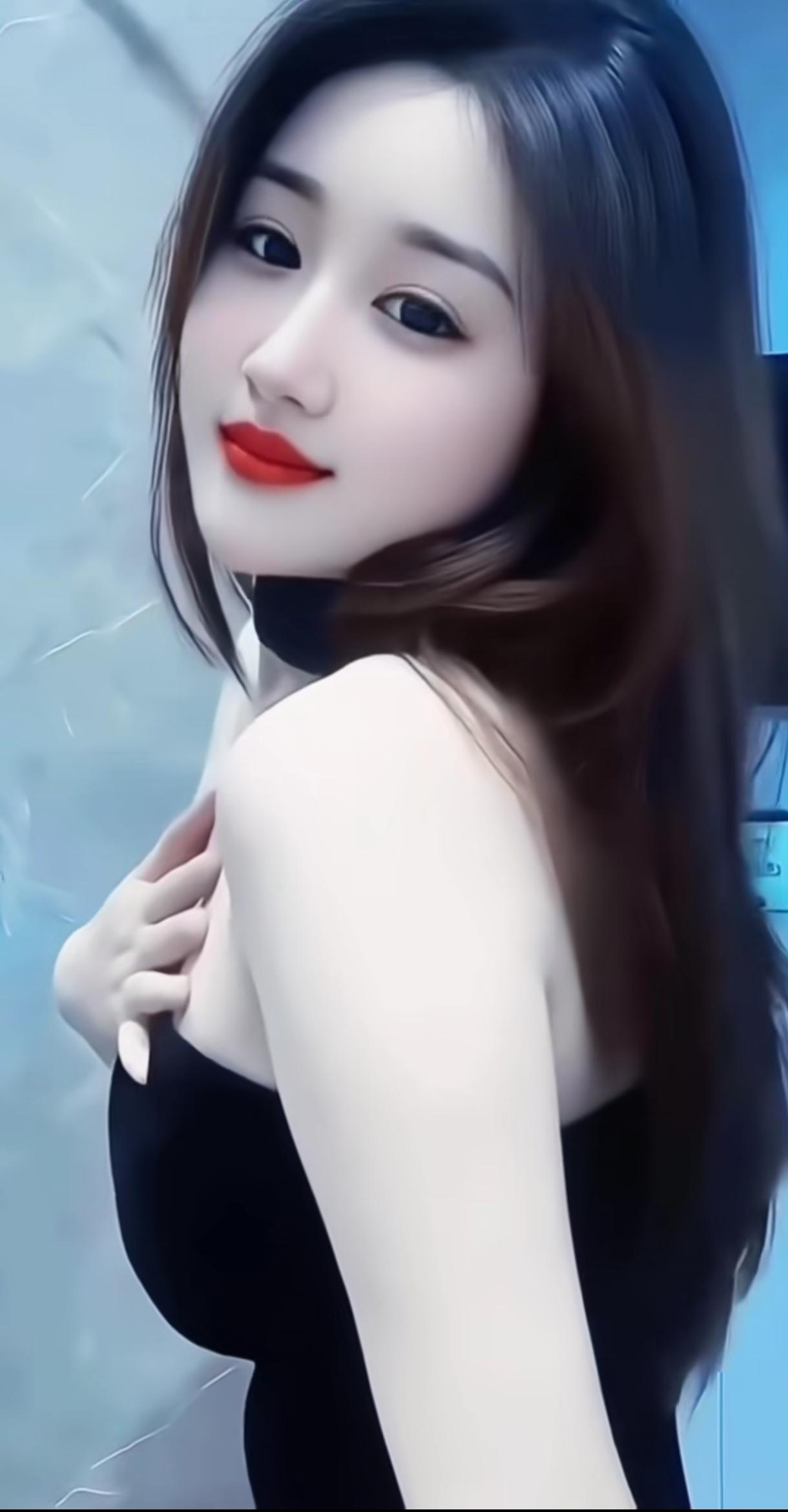 优雅黑裙，红唇诱惑，迷人侧颜，气质满分！美女的美丽瞬间分享 黑裙气质女神 黑裙氛