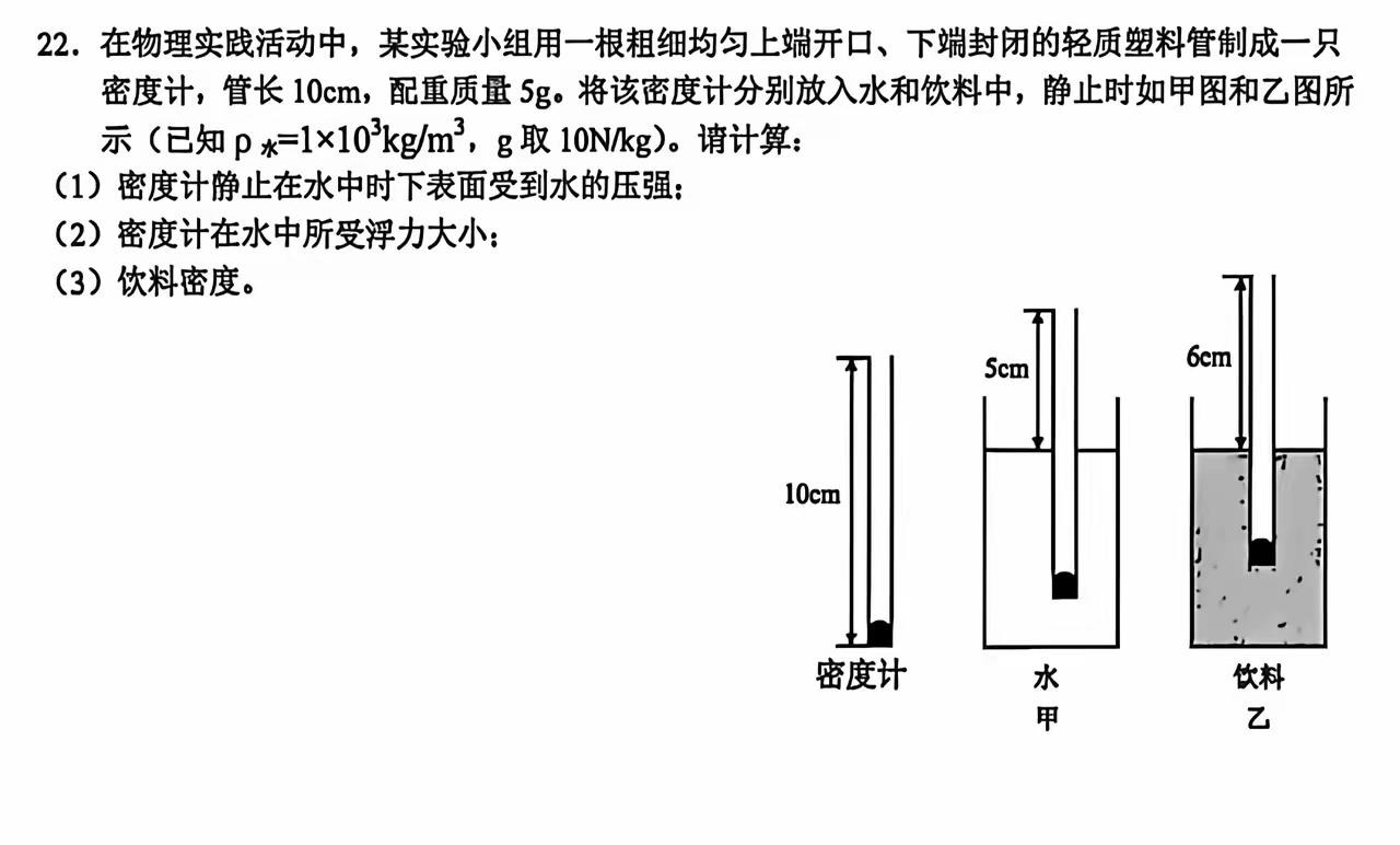浮力思维训练