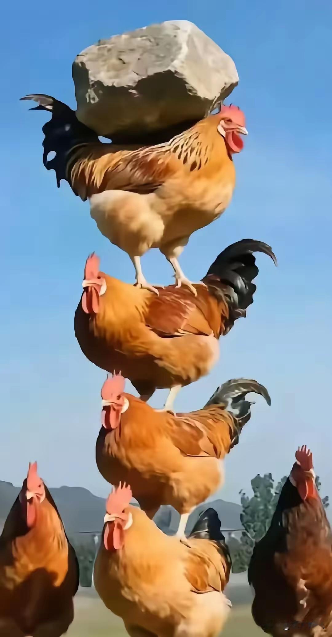 各位猜谜高手，这个造型是个什么成语？您能一眼猜出来谜底吗？这六只鸡为了这个成语摆