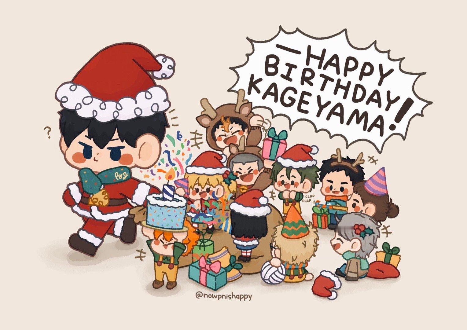 排球少年  影山飞雄 KAGEYAMA 生日快乐[蛋糕][蛋糕]绘：nowpni