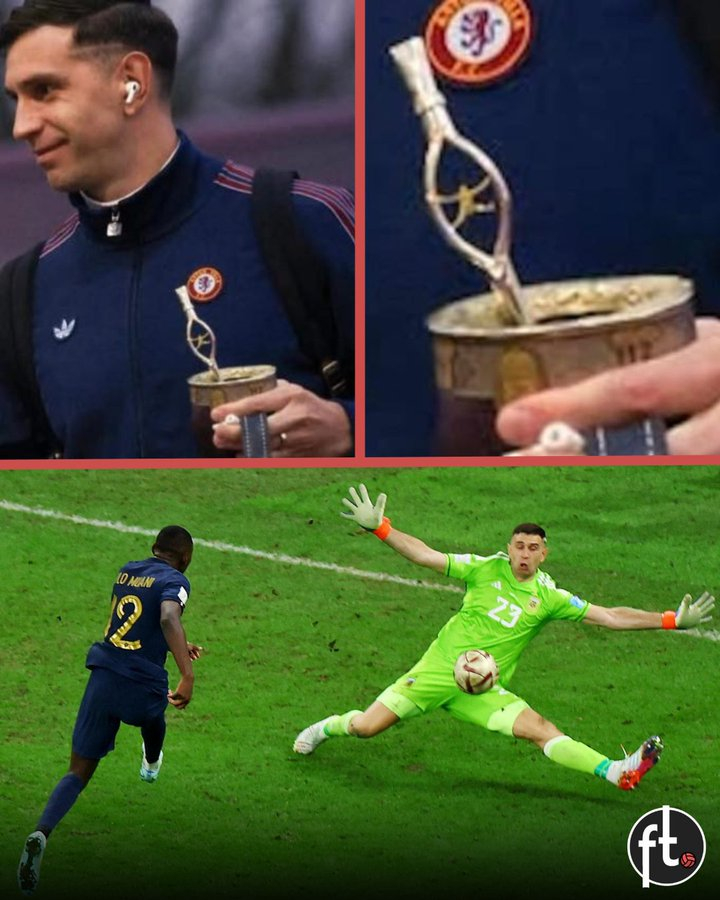 埃米利亚诺·马丁内斯定制了一根马黛茶吸管，以此纪念他在世界杯决赛中扑出兰德尔·科