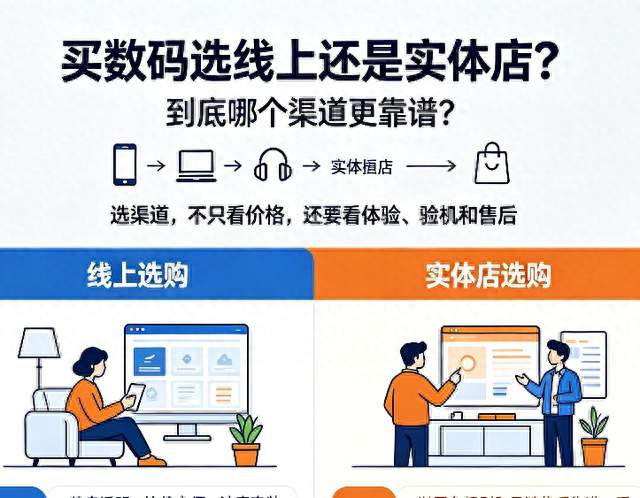 买数码选线上还是实体店？到底哪个渠道更靠谱？
