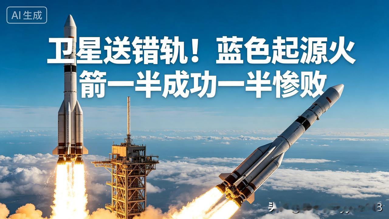 太讽刺了！蓝色起源新格伦火箭刚完成回收里程碑，转头就把客户数亿的卫星直接送报废，