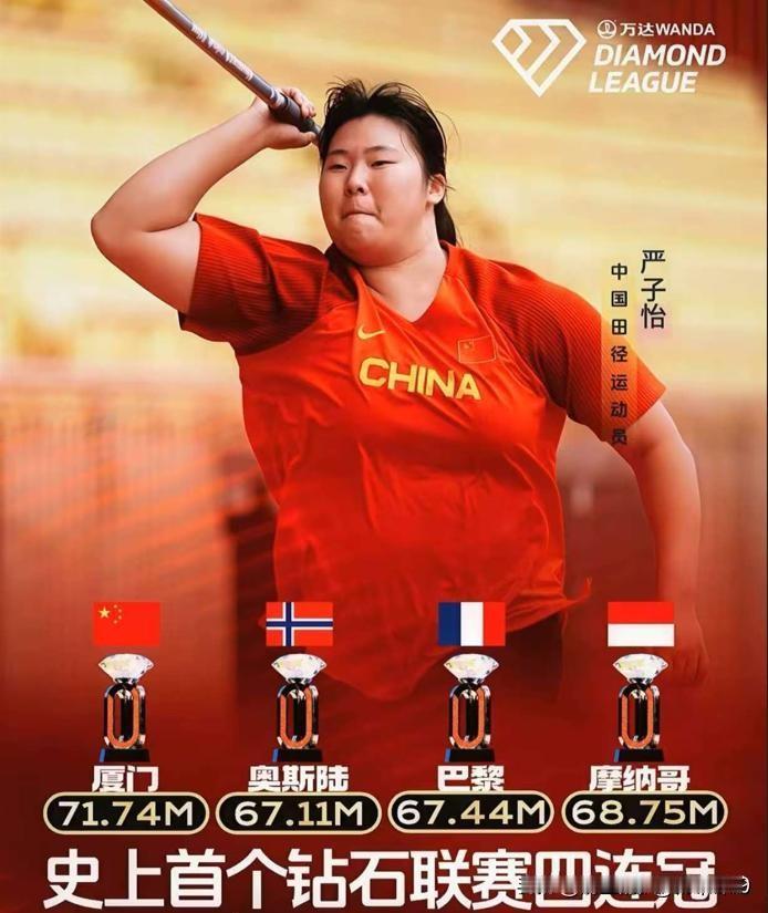 快讯：68米42！年仅18岁，来自浙江宁波的中国标枪天才少女严子怡，打破总决赛赛
