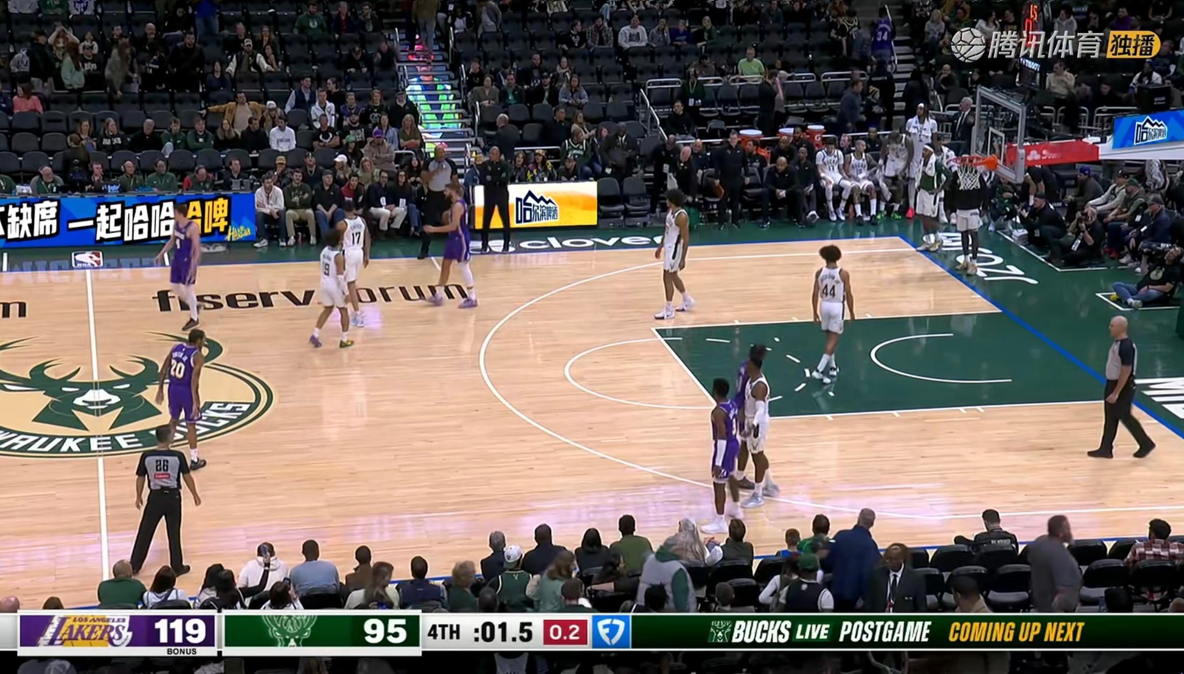 湖人119:95战胜雄鹿，有没有要看回放的？