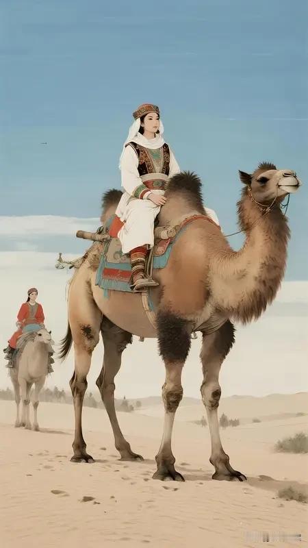 登楼

别怕启程，
听，沙粒轻敲，
达瓦昆（公主）的鼓点，
自晨曦飘，
不是路遥