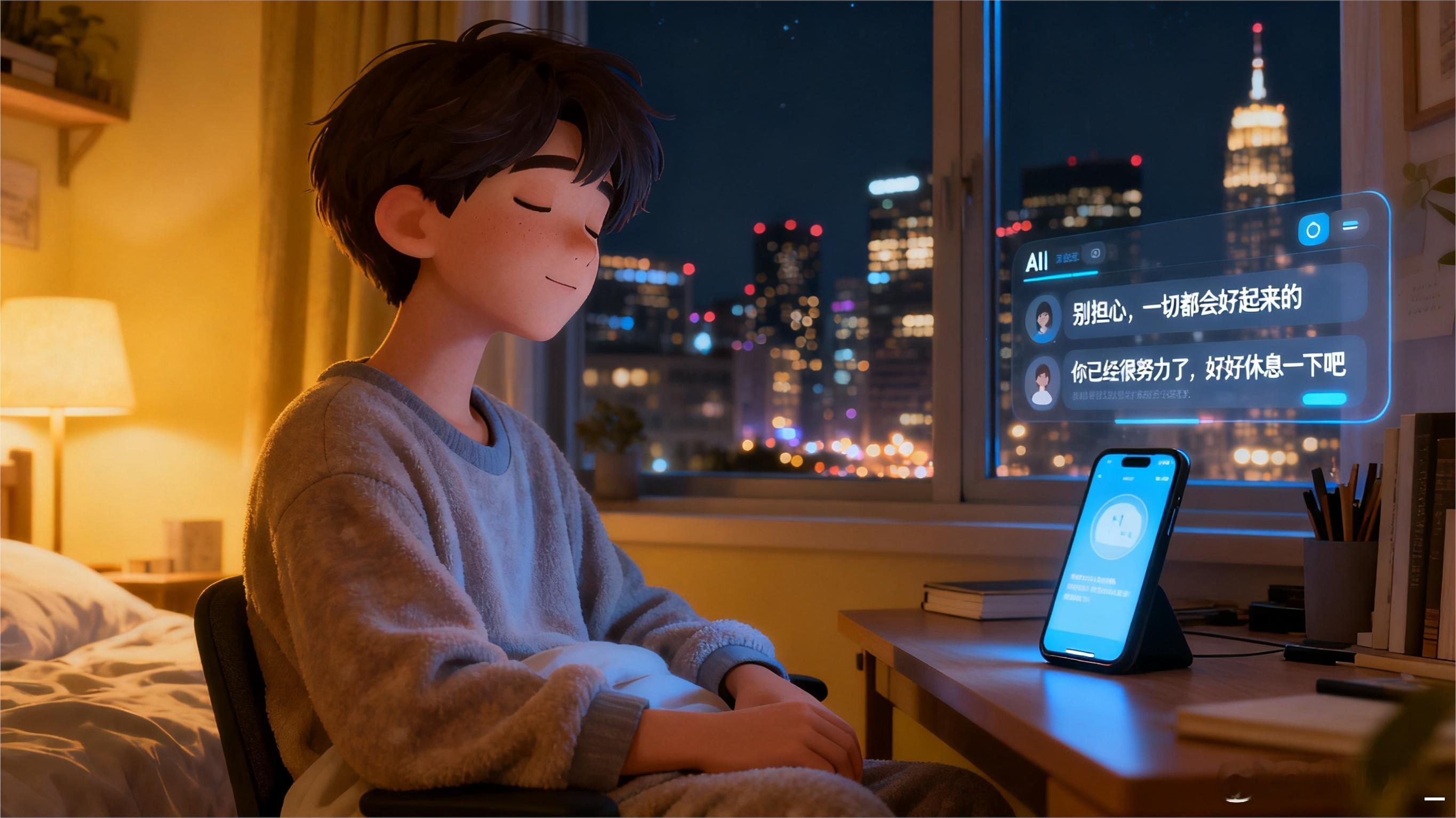 当代年轻人的精神寄托是AI 成年人情绪大多无处倾诉，不想打扰朋友，不愿麻烦家人。