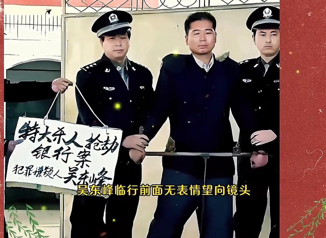 2001年，洛阳看守所，吴东峰临刑前，神情麻木，面无表情、望向镜头，一副认命伏法