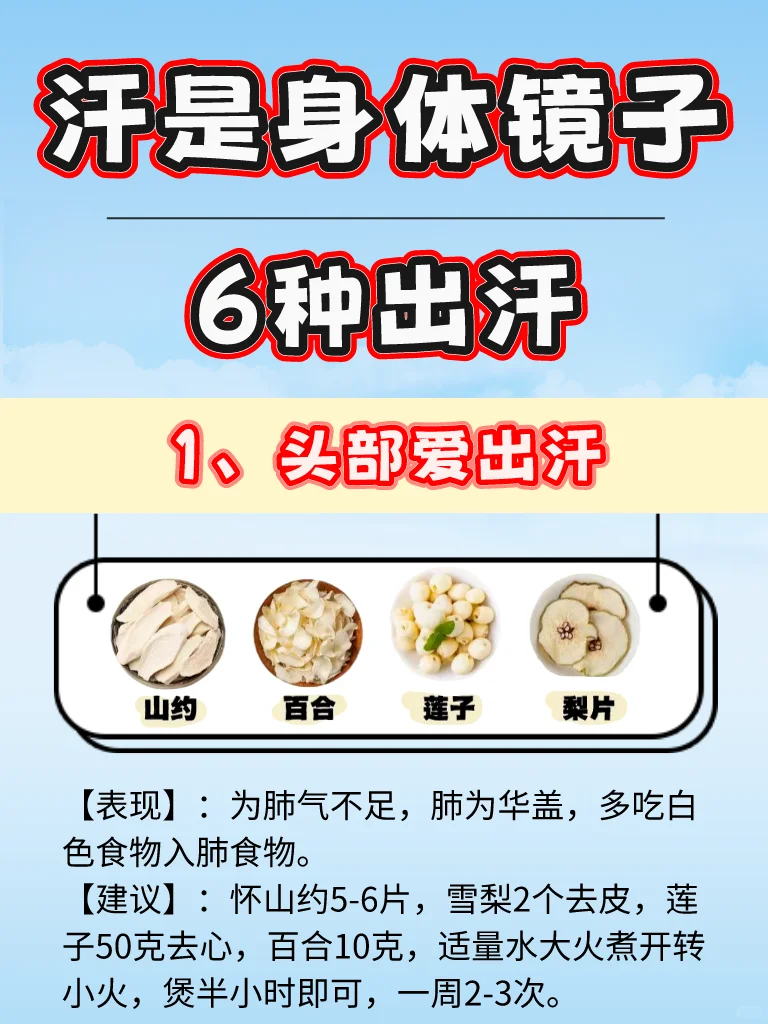 不同位置出汗过多怎么办？