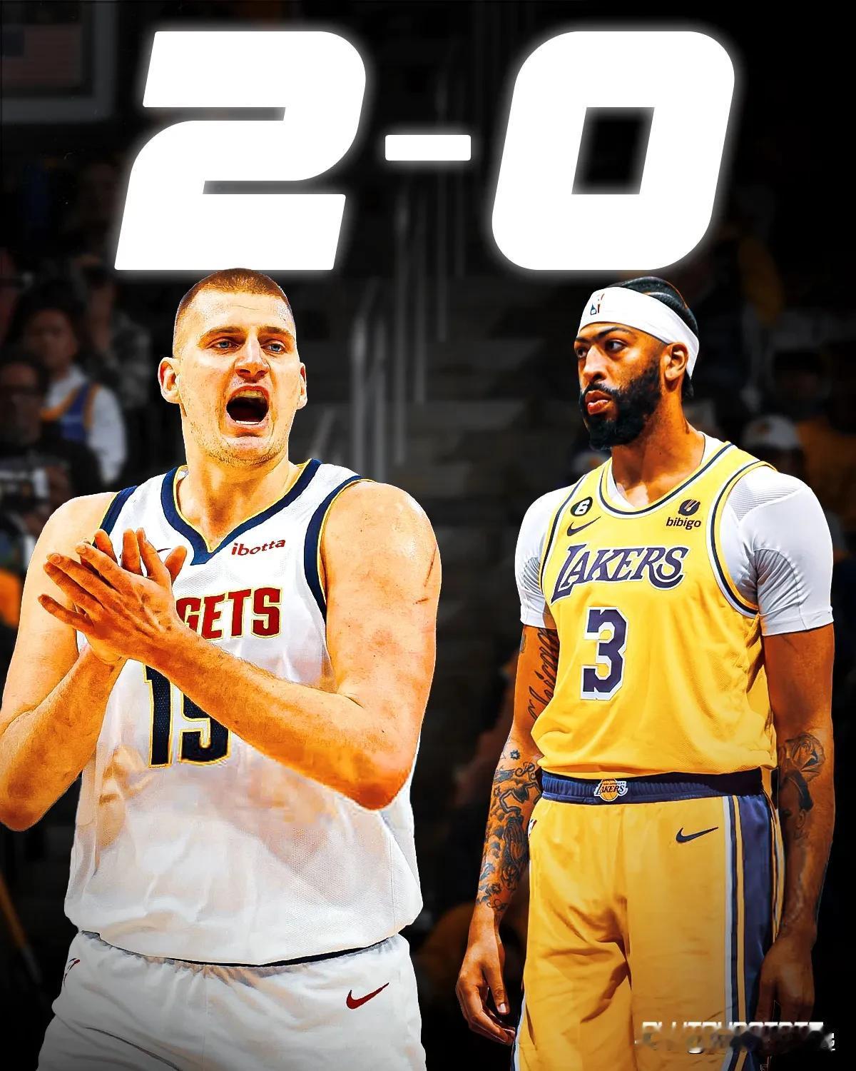 从落后20分到领先2-0。

尼古拉·约基奇拿下三双，贾马尔·穆雷投中致胜球，掘