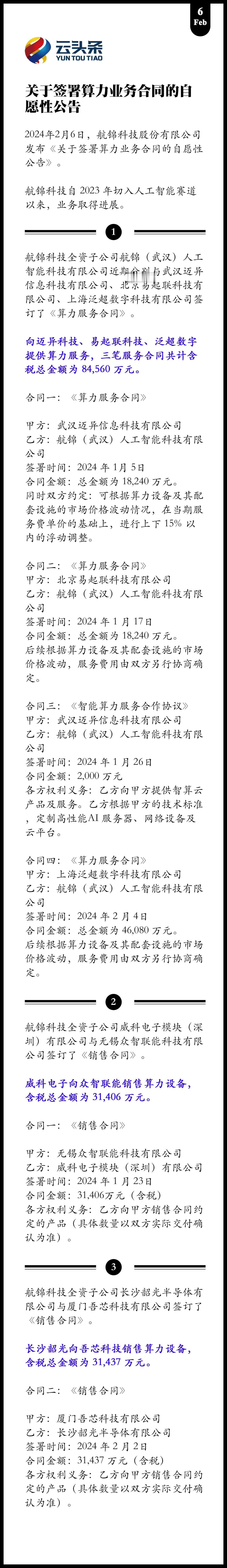 15 亿、算力大单