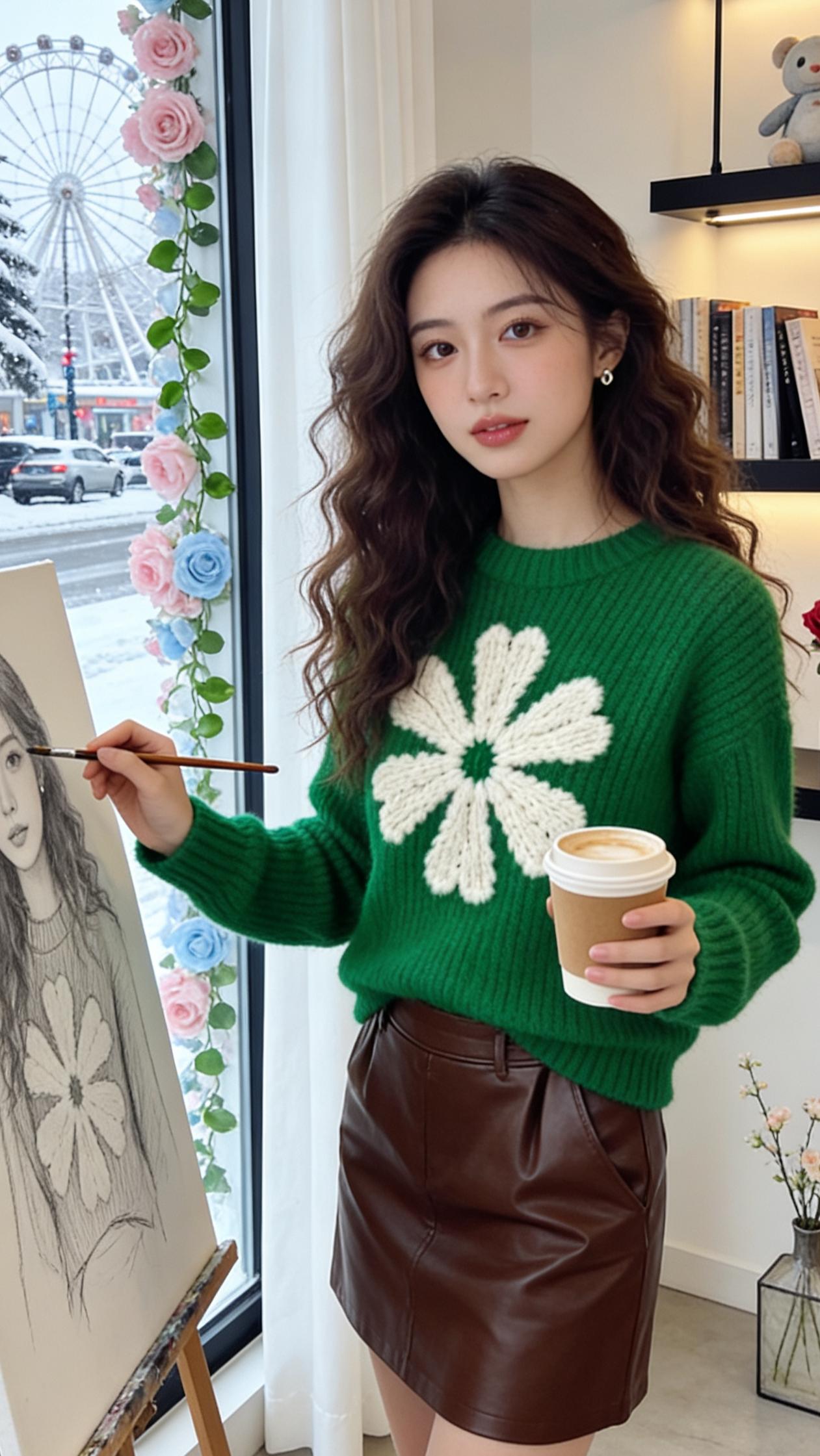 针织衫 慵懒风穿搭 这也太好看了 毛衣穿搭 高级穿搭