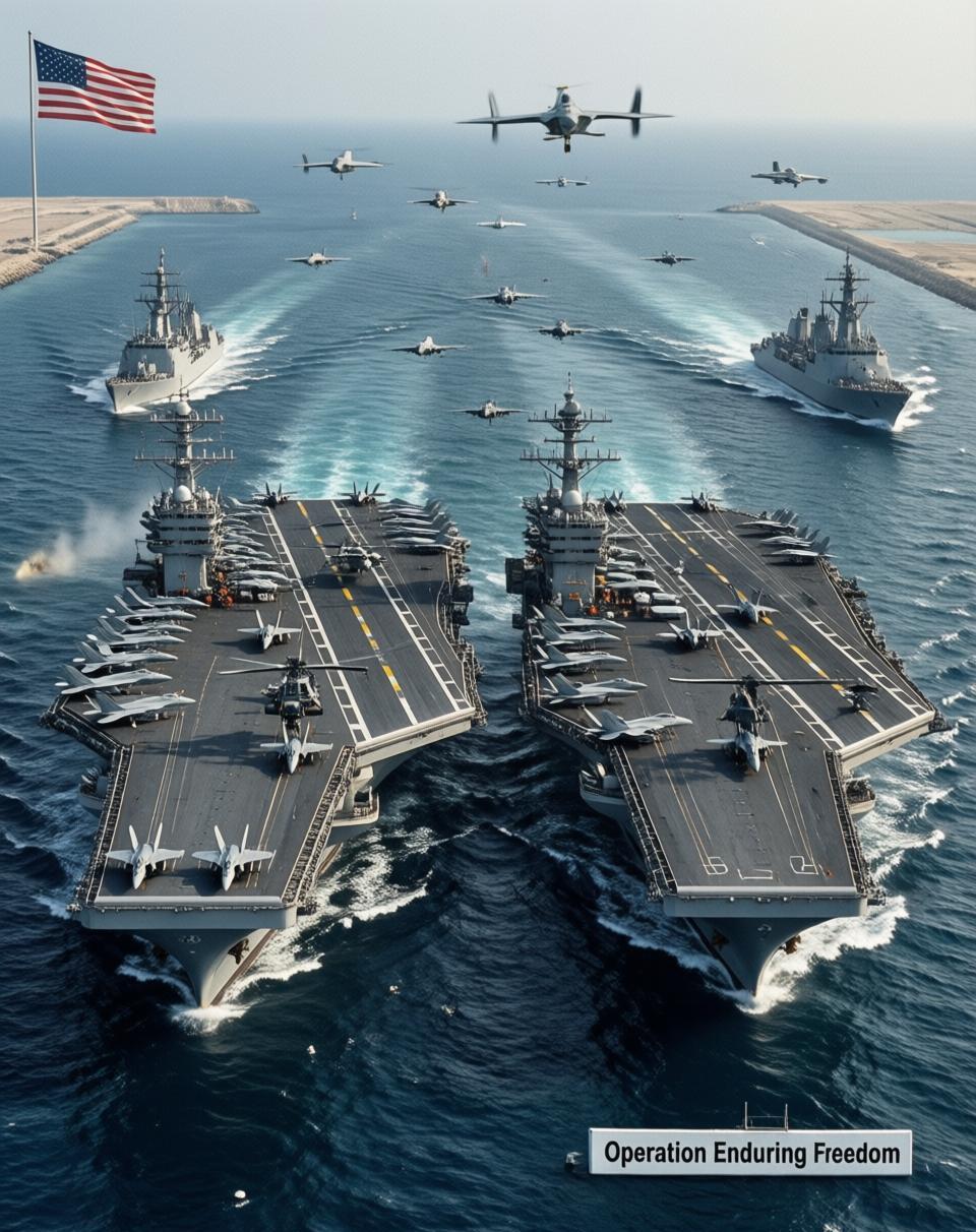 特朗普亲自下场：美军双航母出动，目标直指“摧毁伊朗海军”

当地时间2月28日，