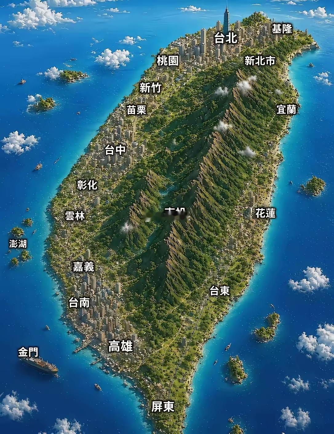 中国宝岛台湾全貌他们还写着繁体字中国古典文化宝库教材和古典无隔阂 