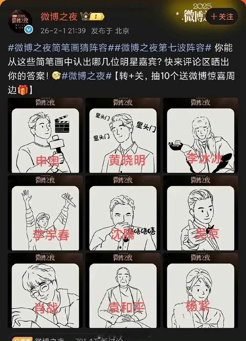 微博之夜第七波的阵容解析，已全部解码 是这些吗？！本次微博之夜全阵容到现在为止，