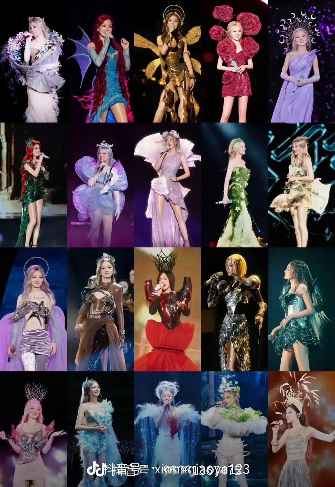 看过张韶涵演唱会后台的视频，唱完一首歌后换装，像变形金刚一样拆卸组装换新的一套，