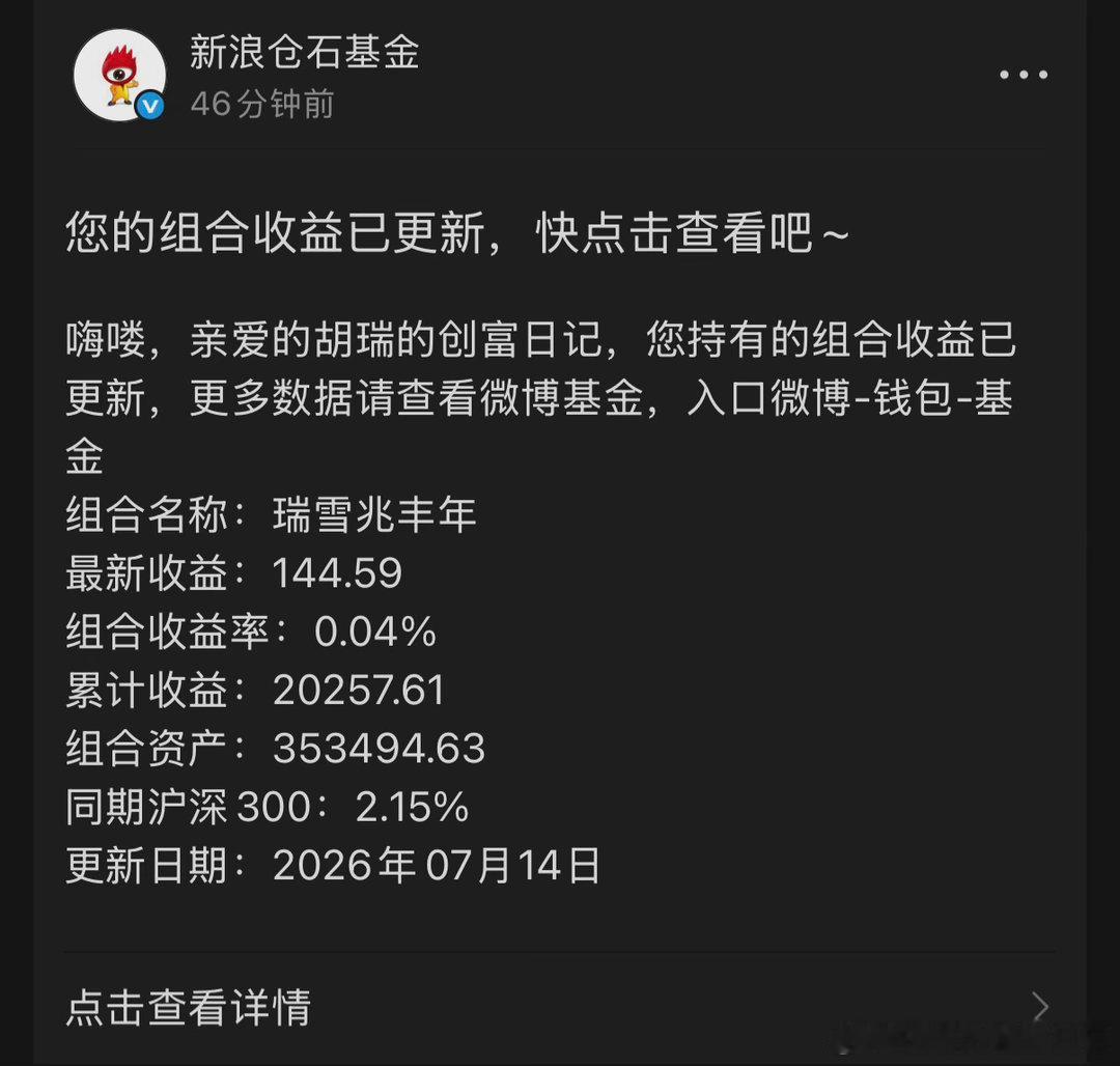 继续赚钱基金每日复盘瑞雪兆丰年 ofzh14266[股票] 