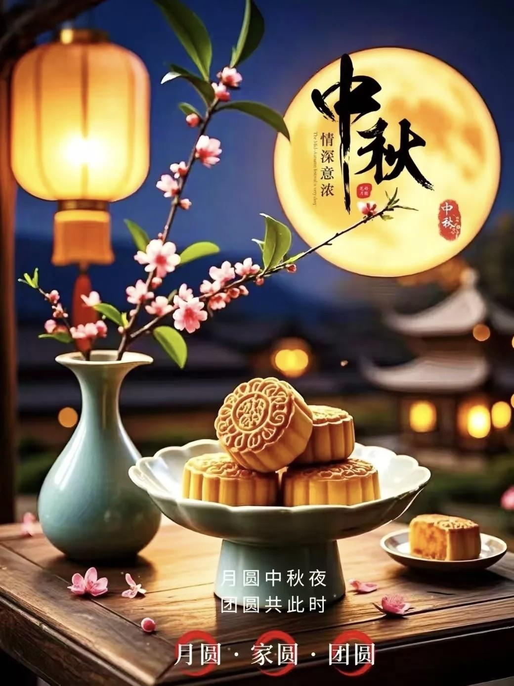 月圆人圆事事团圆，人顺心顺事事都顺。中秋佳节，美满快乐！