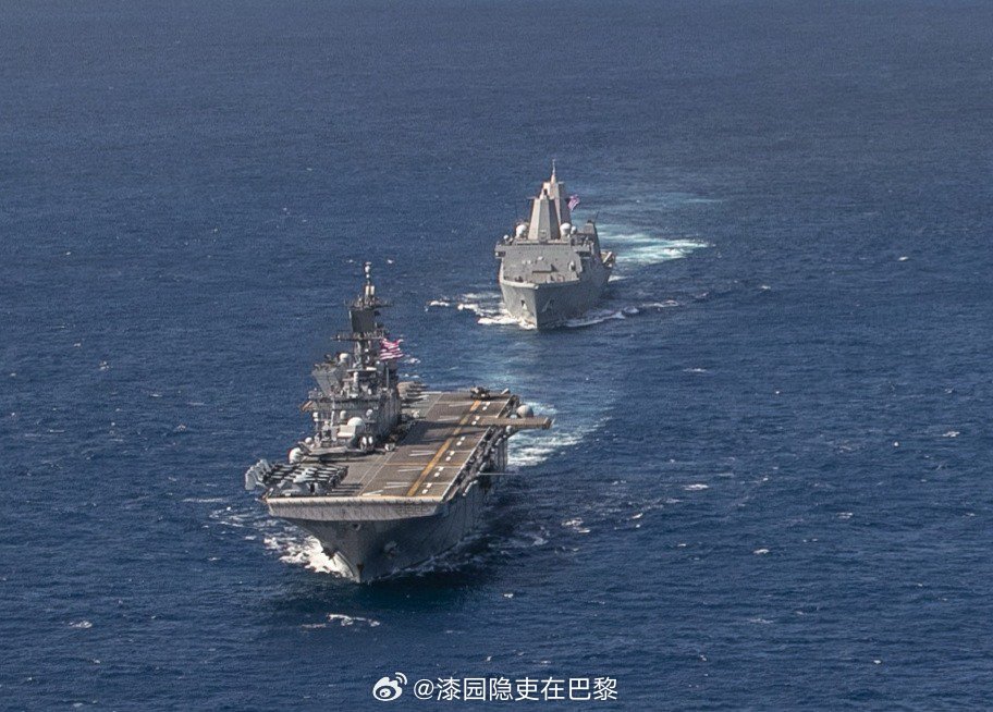 海外新鲜事 美国海军两栖攻击舰“的黎波里号”、两栖船坞登陆舰“新奥尔良号”，以及