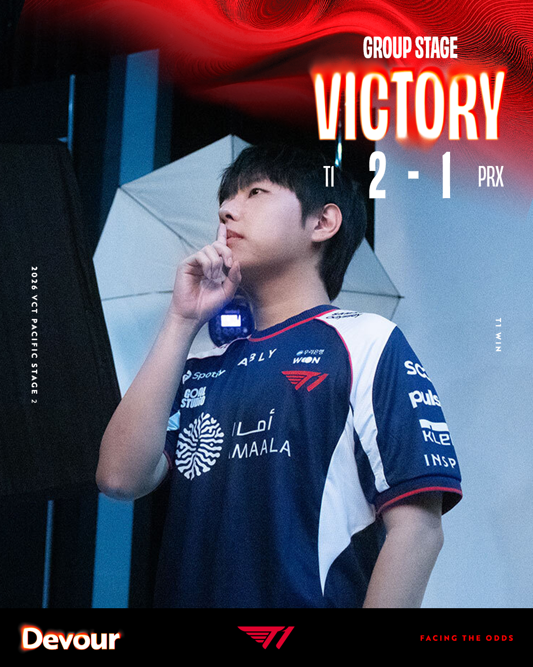 【2026 VCT Pacific Stage2】 vs PRX今天的比赛以2: