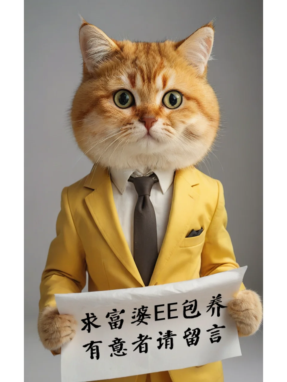 🐱：我帅吗？求富婆ee包养！可以随便💋