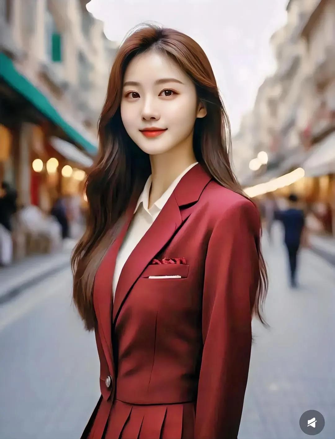 红装素裹，尽显优雅。#佳人丽质风采显# #淡雅倩影欣赏# #柔美身段醉人心# #