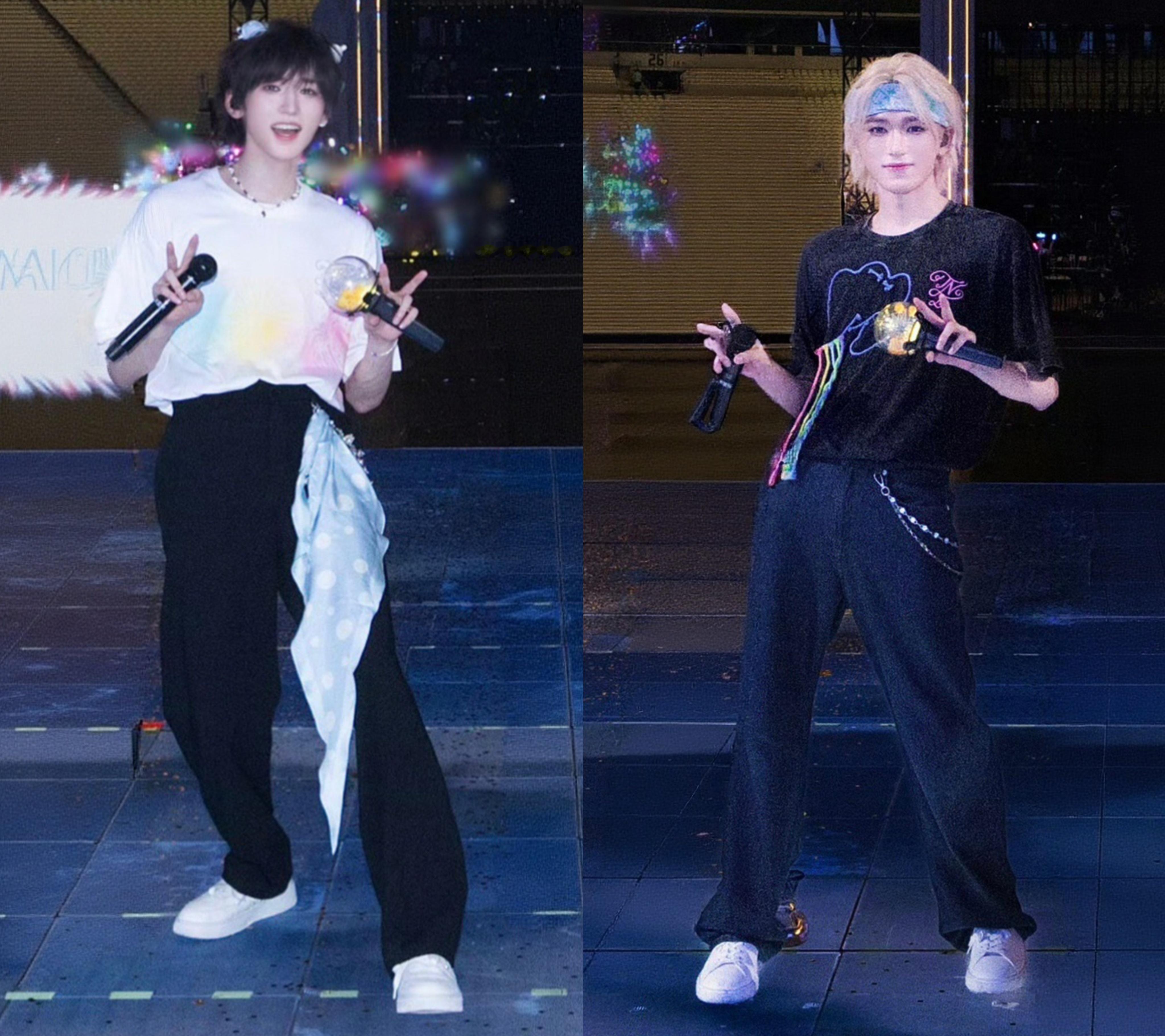 一左一右双手比耶✌😆✌宋亚轩青海宋亚轩加冠礼演唱会
