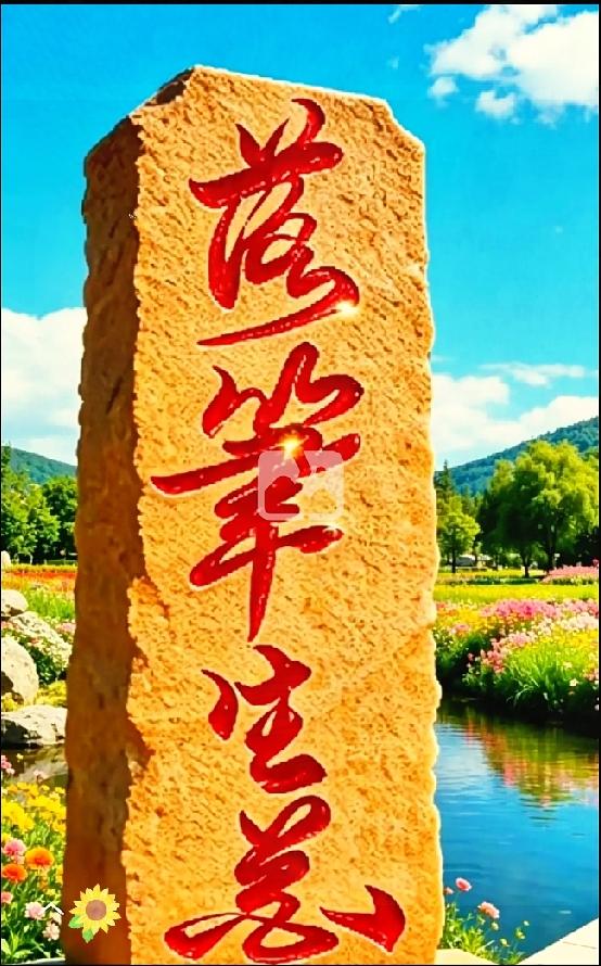 石碑上的字越看越眼熟，盯着瞅半天，居然一个都读不出！

路过看见这块石碑，上面的
