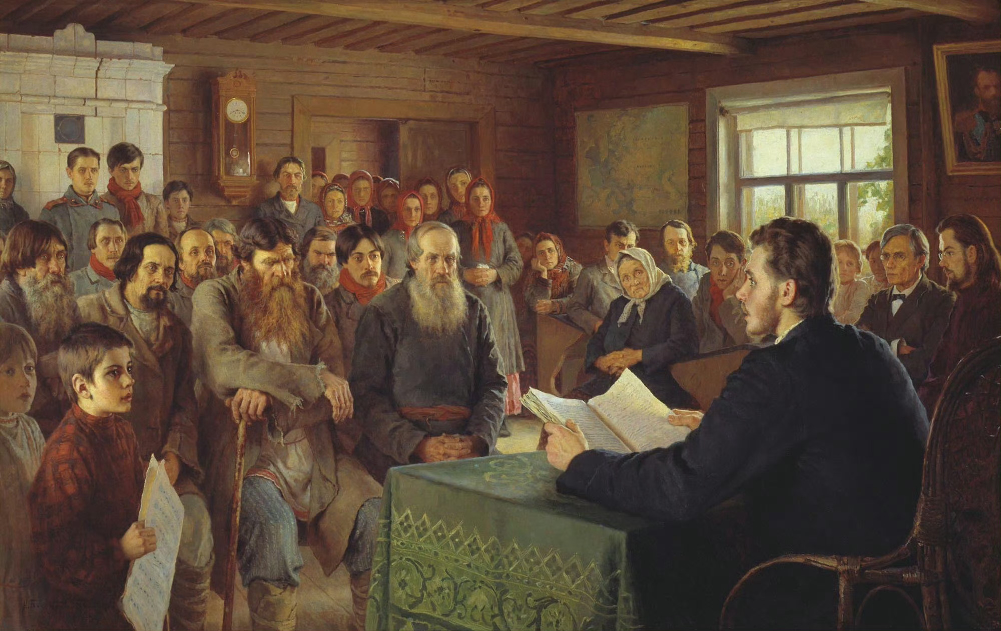 俄罗斯巡回画派画家Nikolay Bogdanov-Belsky的作品他毕业于莫