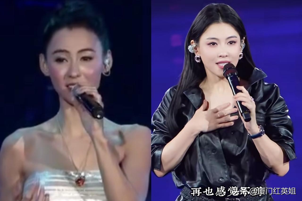 左图是1999年的张柏芝
右图是2026年的张柏芝
时隔27年演唱同一首歌
褪去