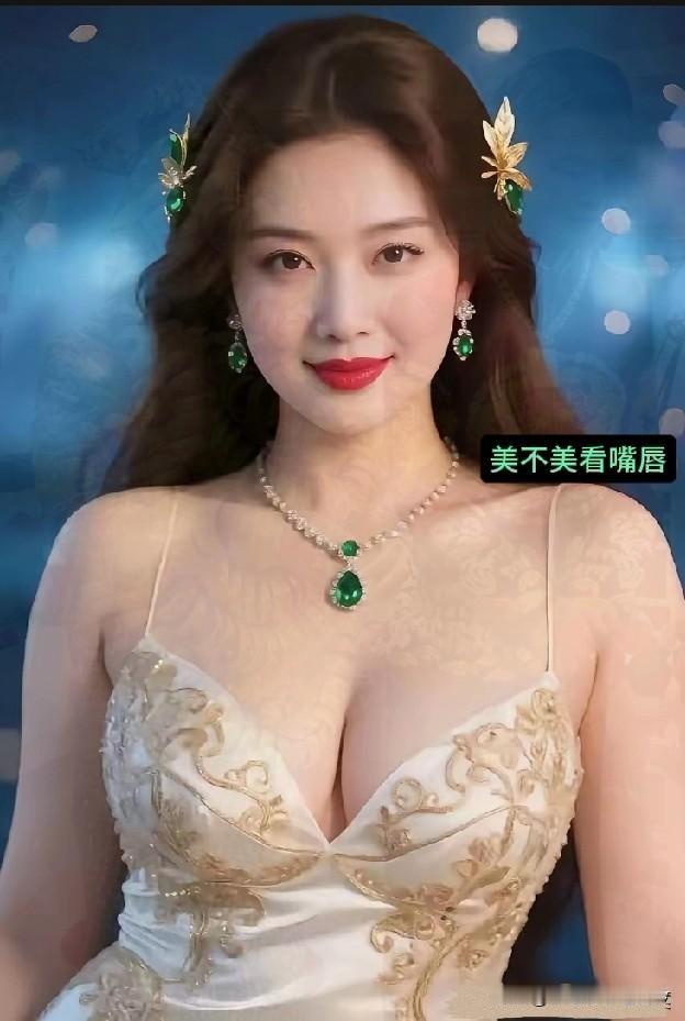 美颜假美靠边站，
真女标准挺新鲜。
眼睛含情勾人魄，
嘴唇带笑把心甜。
吊带衣裳