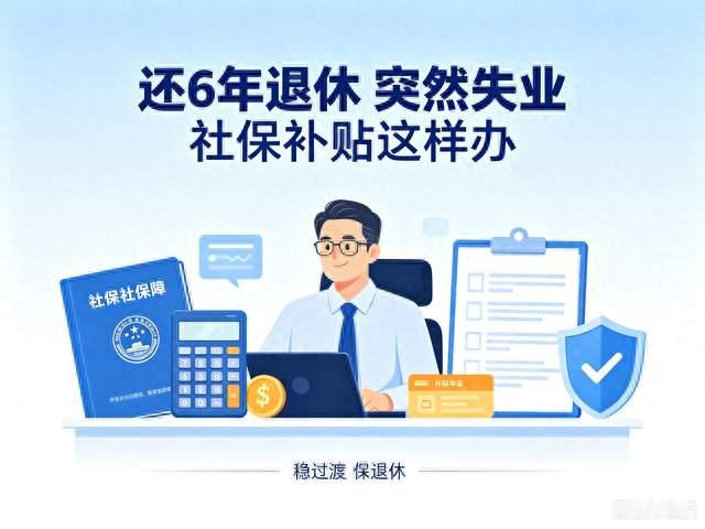 还6年退休，突然失业怎么办？社保+补贴最优方案，没人主动告诉你